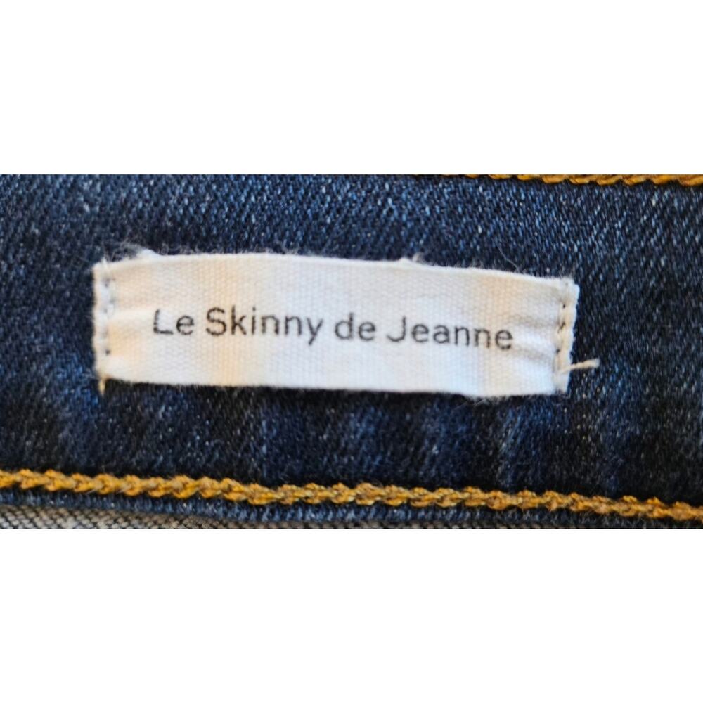 FRAME Le Skinny de Jeanne Jeans Womens 32 Dark Wash Skinny Stretch Denim Ankle - Picture 4 of 7
